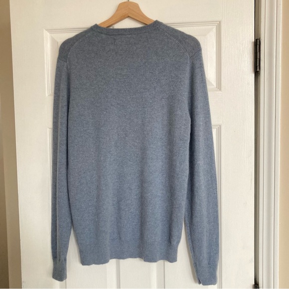 Everlane Men’s Cashmere Crewneck Pullover Sweater in Heather Sage Blue, Size M - Picture 5 of 8